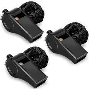 Whistle, 3 Packs Plastic Sports Whistles with Lanyard, Loud Crisp Sound Whistle Ideal for Coaches, Referees, and Officials