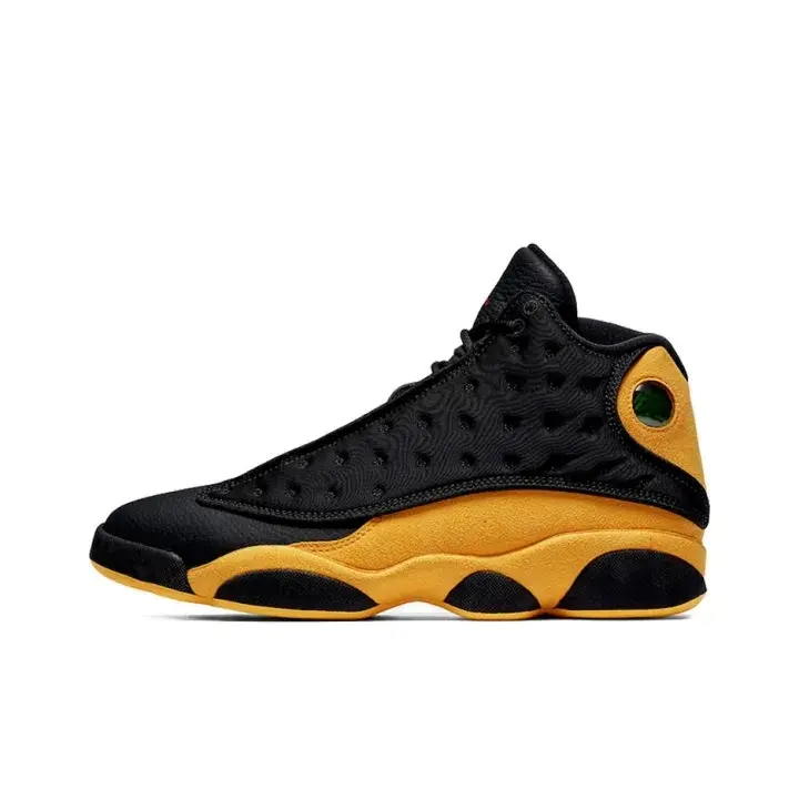 Unisex Textured Genuine Leather High Top Sneakers Black Mustard Two Tone Streetwear Athletic Shoes Shock Absorbing Cushioned Insole Blister Free Long Walk Comfort All Day Wear For Daily Commute Outdoor Casual Versatile Everyday Outfit Shoes
