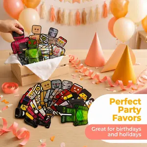 60Pcs Mini Resealable Bags, Kawaii Cartoon Treat Bags, Multifunctional Small Gift Bags, Adorable Candy Bags for Party, Hair Accessories Travel Storage Case