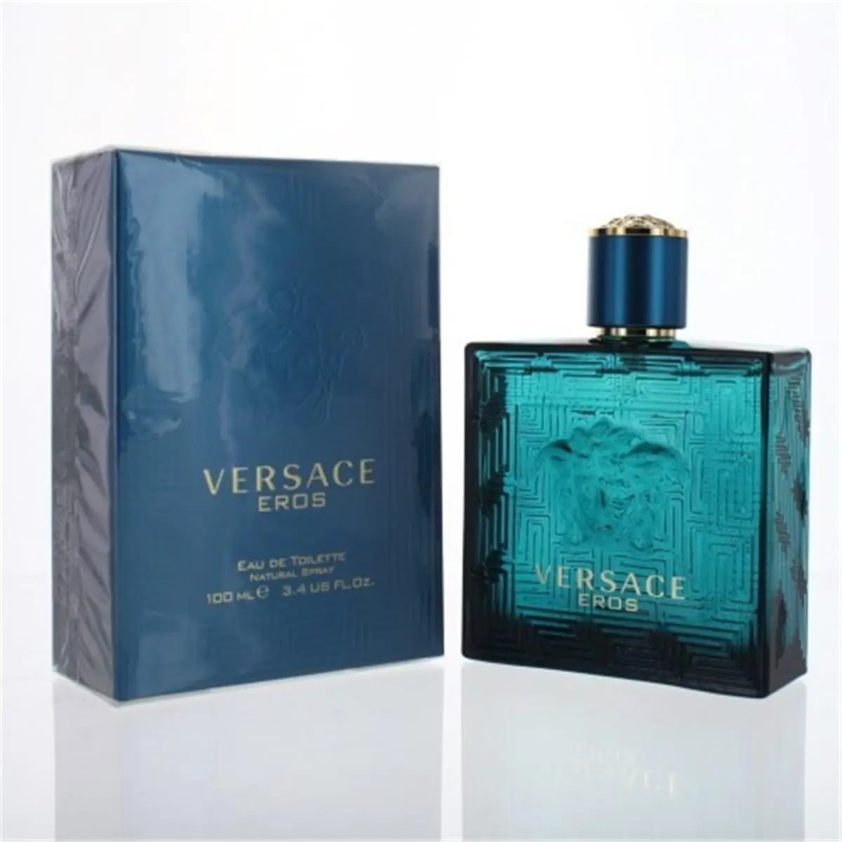 VERSACE Eros Eau De Toilette for Men, Long-Lasting Fresh Scent, Cologne Fragrance Spray, 3.4 fl oz, Smelling Good, Signature Scent, Active Spray Men's Fragrance, Bottled Men's Fragrance