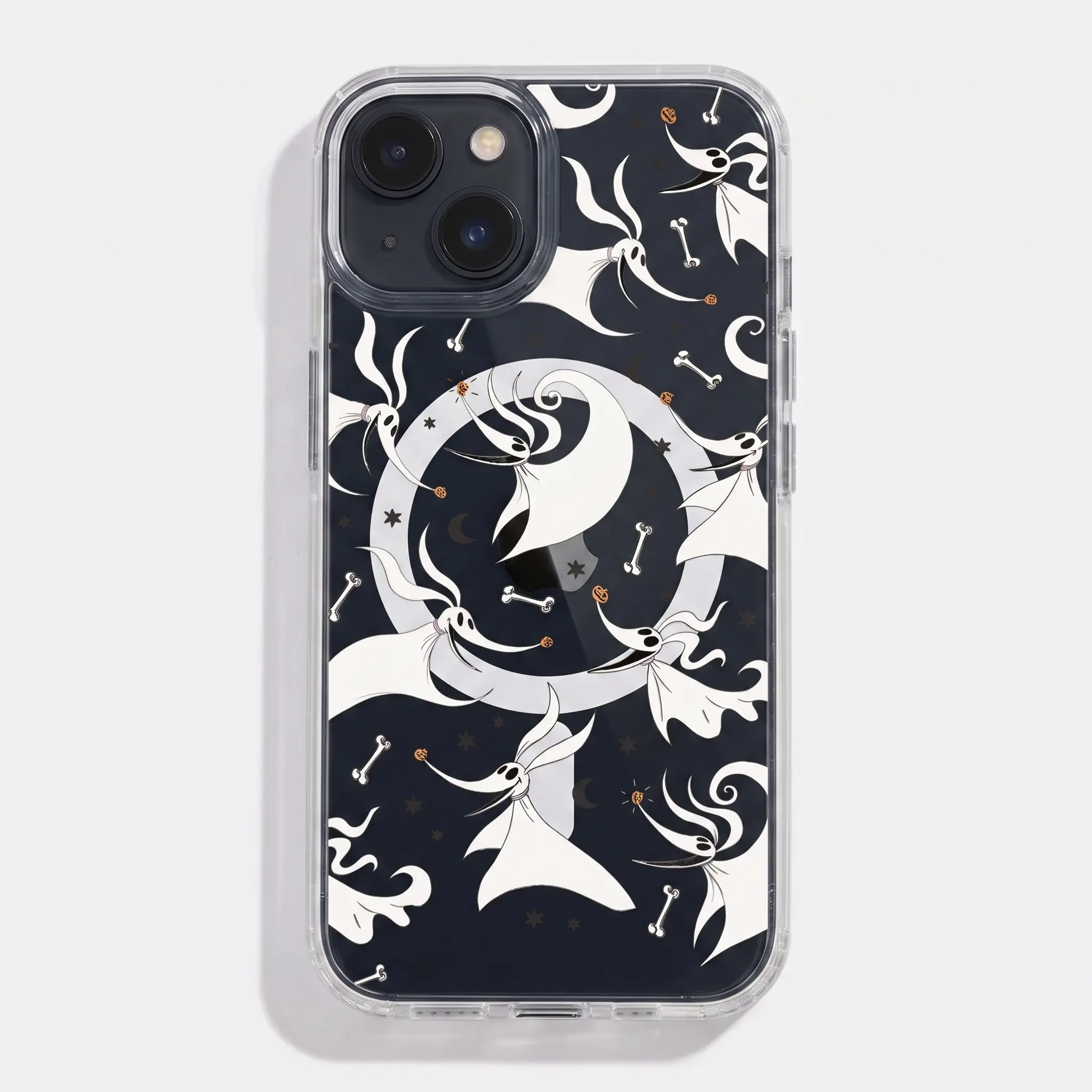 Cute Kawaii Halloween The Nightmare Before Christmas MagSafe Clear Phone Case, Cute Halloween Shockproof Protective Cover, Slim Wireless Magnetic Case for iPhone 17 16 15 14 13 12 11 Pro Max, Samsung S26 S25 S24 S23 S22 Ultra