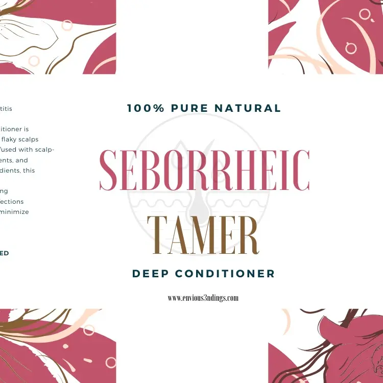 Envious 3ndings Seborrheic Tamer - 100% Pure Natural Deep Conditioner for Seborrheic Dermatitis - Soothes Strengthens Stimulates Hair Growth