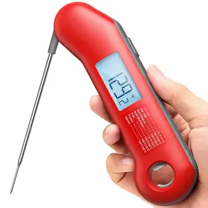Professional Meat Thermometer Digital, Ultra-Fast 0.5 Sec Instant Read, NIST Certified ±0.5 ° F Accuracy, IP67 Waterproof, Auto-Rotating Backlit Display, Lift-to-Wake, for BBQ/Cooking/Candy