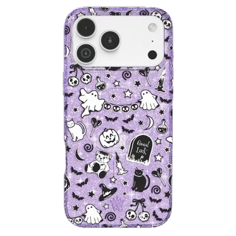 Velvet Caviar Witchy Lilac Glitter iPhone 18 Case - Cute Shockproof Drop Protection Phone Case - Fits iPhone 18 Pro Max, 18 Pro, 17, 16 & 15 & more