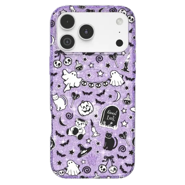 Velvet Caviar Witchy Lilac Glitter iPhone 18 Case - Cute Shockproof Drop Protection Phone Case - Fits iPhone 18 Pro Max, 18 Pro, 17, 16 & 15 & more