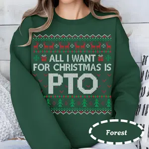 Office Ugly Christmas Sweater, Funny Christmas PTO Shirt, Work Christmas Party, Gift for Coworker, Work Gift Exchange, All I Want Xmas PTO