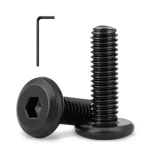 5/16-18 x 1-1/2" (20 Pack) Flat Head Hex Cap Screws, Black Oxide 304 Stainless 18-8, Hex Drive, Bright Finish, Fully Machine