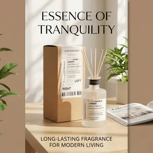 Reed Diffuser 100ml, Natural Essential Oil, Pet Safe & Long Lasting Home Fragrance, Luxury Aroma Diffuser for Bedroom Bathroom, Non-Toxic Odor Eliminator Reed Diffuser Natural Essential Oil Pet Safe Long Lasting