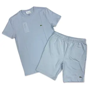 Men’s Pima Tee Light Blue Short Set
