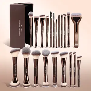 Maange 21-Piece Professional Makeup Brush Set with Storage Box, Foundation, Blush, Powder, Eyeshadow, Mascara, Brow, Highlighter Brushes, Gift for Women, Cosmetic Brushes