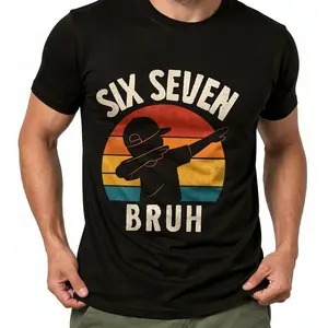 67 Meme 6 7 Numbers Dabbing Six Seven Bruh Funny Boys T-Shirt