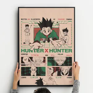 Hunter x Hunter Anime Poster, Gon HxH Anime Manga Posters (NO FRAME) (No Framed)