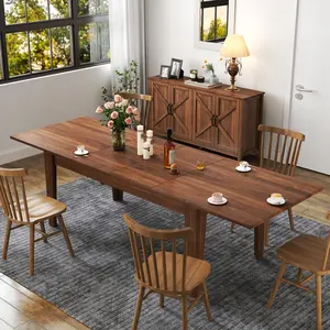 106.3 Inch Large Extendable Dining Table, 106.5”L x 35.43”W x 30”H, 110.23 LBS Weight Capacity - Perfect for Family Feasts & Casual Snacks