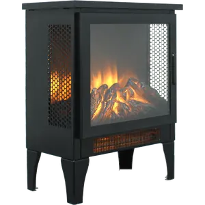 15 inch Freestanding Electric Fireplace Stove heater with 3D Flame effect