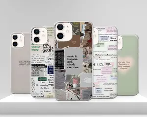 Positive Affirmation Phone Case Study Life Motivation Quotes Collage Cover for iPhone 15 14 13 12,11 to iphone 7 , pro max , plus