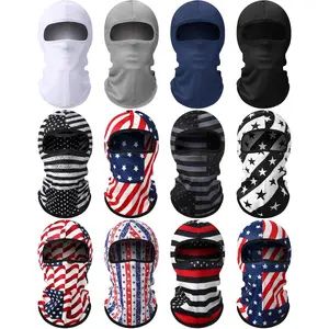 12 Pcs Winter Balaclava Ski Face Mask All Season Full Face Cover US Flag Windproof UV Protection Mask for Men and Women Outdoor