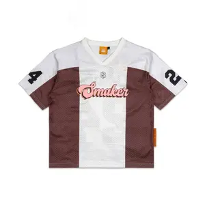 24 MESH JERSEY IN STRIPE WHITE/BROWN