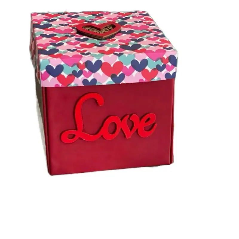 NotaroByDawn Custom Gift Boxes - Handmade Gift Boxes with Upcycled Paper Design, Ideal for Students, Featuring Heart and Love Themes