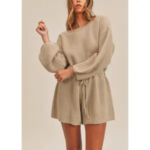 Long Sleeves Sweater Romper