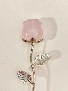 Perfect Crystal Rose Carving Piece, Ideal Gift for Girls and Women, Mother's Day Present, Best Choice for Crystal Collectors