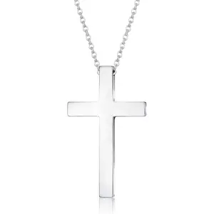 Cassieca Unisex Non Tarnish Stainless Steel Cross Pendant Chain & Link Necklace - Holy Prayer Jewelry, Multi-Size 22-30 Inches Accessories