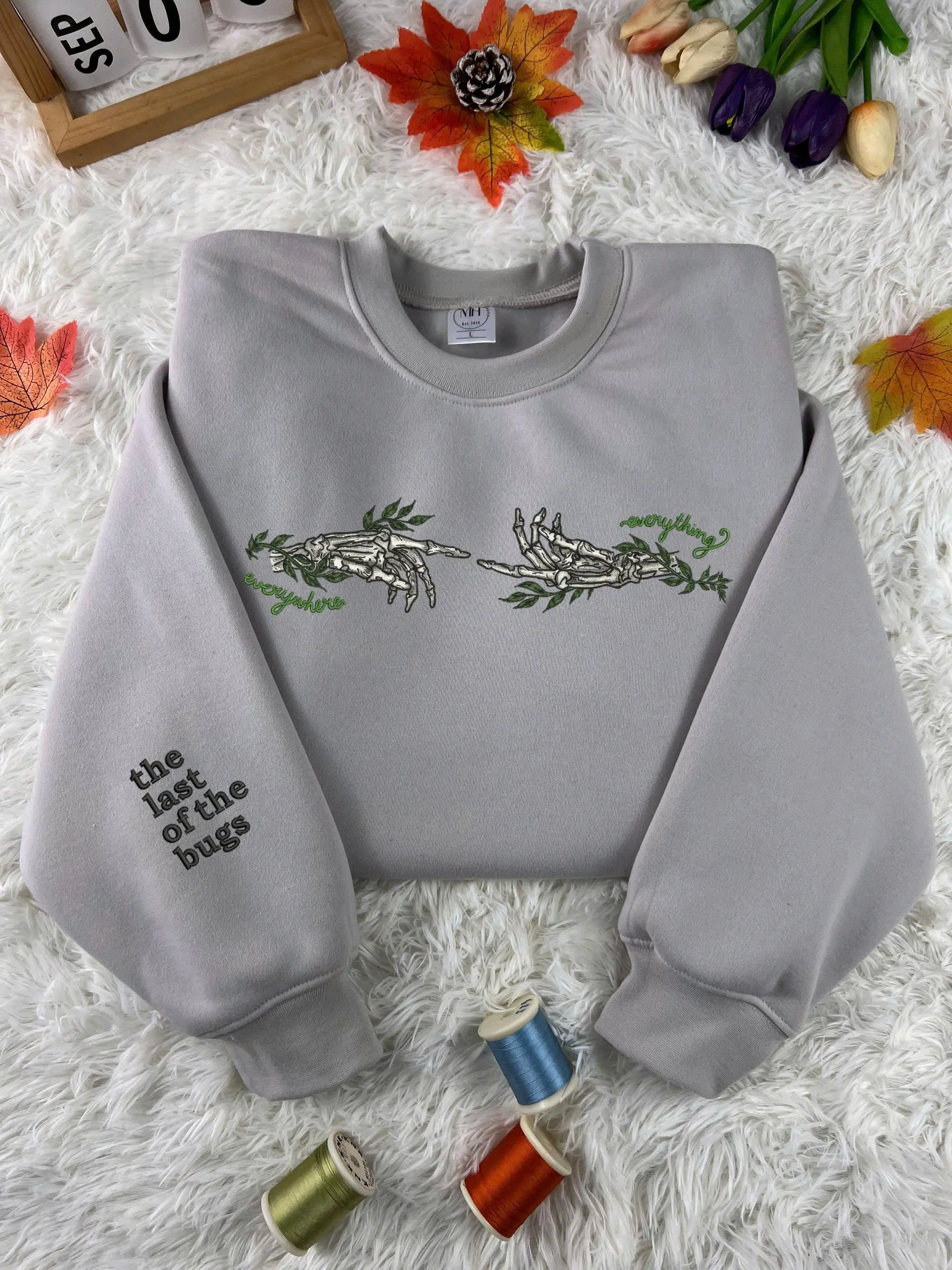 The Last of the Bugs Embroidered Sweatshirt and Hoodie, Noah Kahan Merch, Til Our Fingers Decompose - Everywhere, Everything