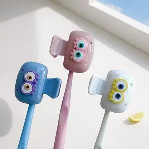 3pcs Cute Eye Shape Toothbrush Holder, Dopamine Color Toothbrush Travel Set, Dustproof Toothbrush Protector for Home/travel