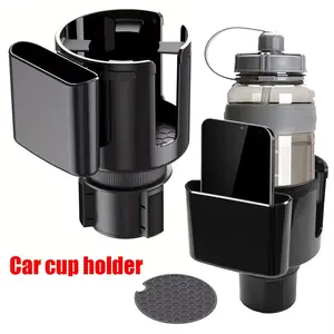 2-in-1 Design Adjustable Car Cup Holder, Multifunctional Non-Slip Phone Holder, Universal Cup Holder Expander Car Accessory – Fits Most Large Bottles & Drinks, Stable Base, Easy Installation, Perfect for Daily Commute & Road Trips