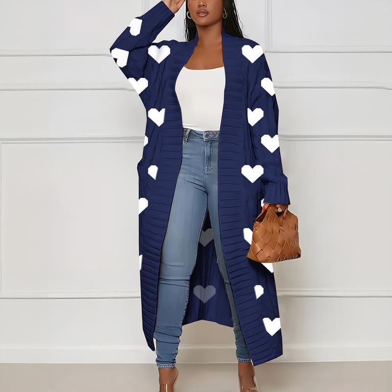 Women's Solid Color Textured Drop Shoulder Pocket Longline Cardigan, Casual Open Front Long Sleeve Knitwear for Fall & Winter, Women's Knit Clothing for Daily Wear, Lady Baggy Cardigans for Women, Womenswear, Casual Knit Top Women's Solid Color Textured Drop Shoulder Pocket Longline Cardigan, Casual Open Front Long Sleeve Knitwear for Fall & Winter, Women's Knit Clothing for Daily Wear, Lady Baggy Cardigans for Women, Womenswear, Casual Knit Top