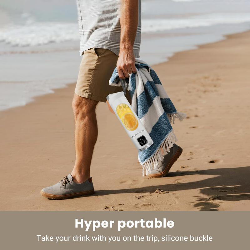 Ultimate Portable Blender Cup – Blend Smoothies, Shakes & Fresh Juice Anywhere! 2-in-1 Juicer & Ice Crusher, USB Rechargeable, Leak-Proof & Easy to Clean – Perfect for Gym, Travel & Dorm Life!