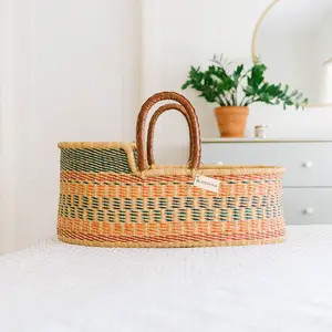 Design Dua Signature Bilia Bassinet - Autumn Equinox, Multi-Colored Basket, Safe for Newborn Sleep