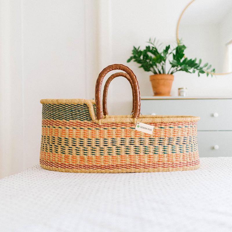 Design Dua Signature Bilia Bassinet - Autumn Equinox, Multi-Colored Basket, Safe for Newborn Sleep