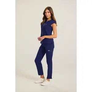 Madison Zip Scrub Top