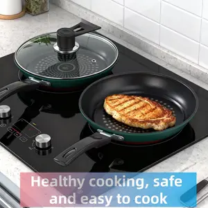 Electric Induction Cooktop Non-Stick Fry Pan, Gas Stove Universal Small Flat Bottom Skillet, Home Use Egg Pancake Steak Pot