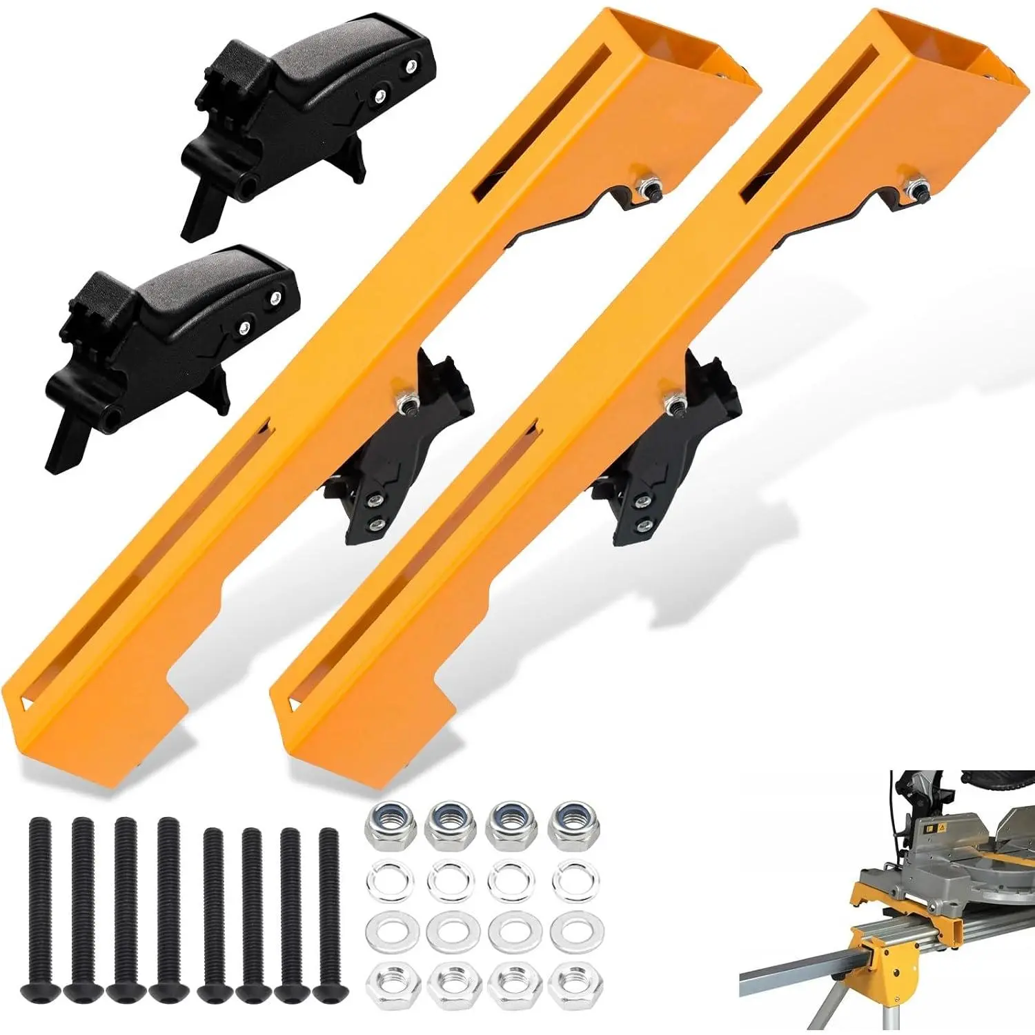Suitable for DeWalt Miter Saw Bracket DW7231 Miter Saw Mounting Bracket Compatible with DeWalt Miter Saw Bracket DW723 DWX723 DWX724 DWX725 DWX725B DW7231 DE7025-XJ N087371 2-Pack, Yellow