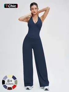 Women's Yoga Set, Medium Backless Tight-Fitting Design, Outdoor Running Sports Wear, Ideal for Cross-Border Activities