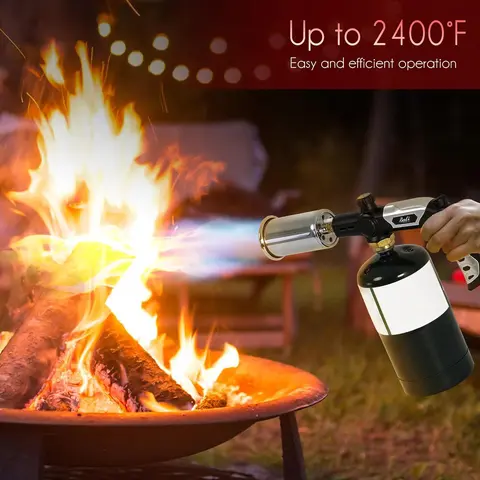 Bali Outdoors Propane Torch, Powerful Propane Kitchen Torch Head, Campfire Charcoal Starter (Propane Tank Not Included)