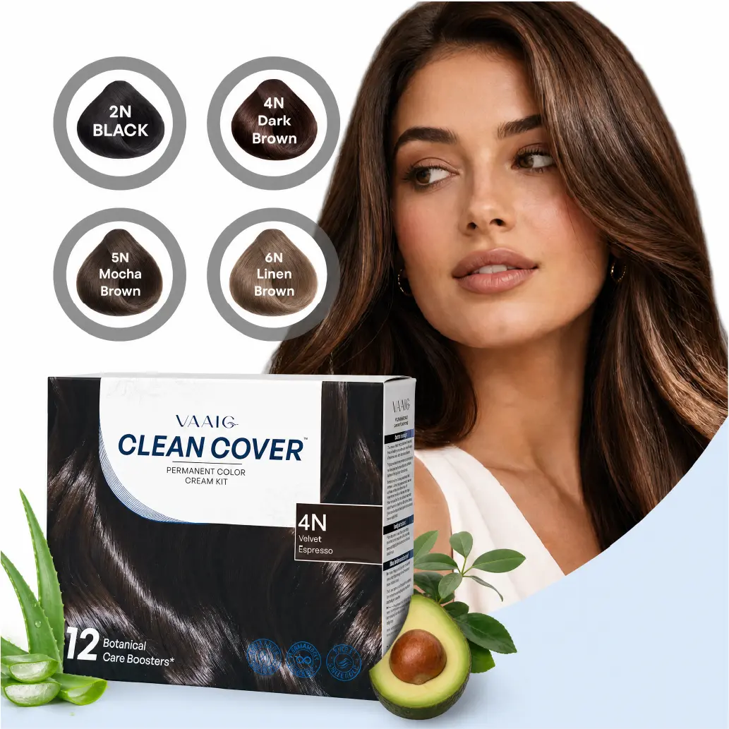 VAAIG Cream Hair Dye (300g) - Salon-Grade, Nourishing, Floral Scent, Ammonia-Free, Non-Irritating, Micro Pigment Vibrant Color, Waterproof, Long-Lasting, Root Coverage, Color-Safe Permanent Clean Formula for Soft Shiny Smooth Hair