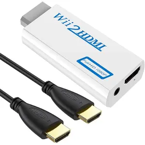 Wii to HDMI Adapter Converter with 3.5mm Audio Jack & 1080p 720p HDMI Output, Compatible with All Wii Modes