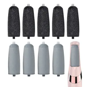 9Pcs Ultra-Coarse Quartz Sand Foot Grinder Replacement Heads,Flawless Pedi (Excluding machines) Iong 2.34inch - Effective Callus Remover and Pedicure Tool Accessories - Plastic Material, summerwins