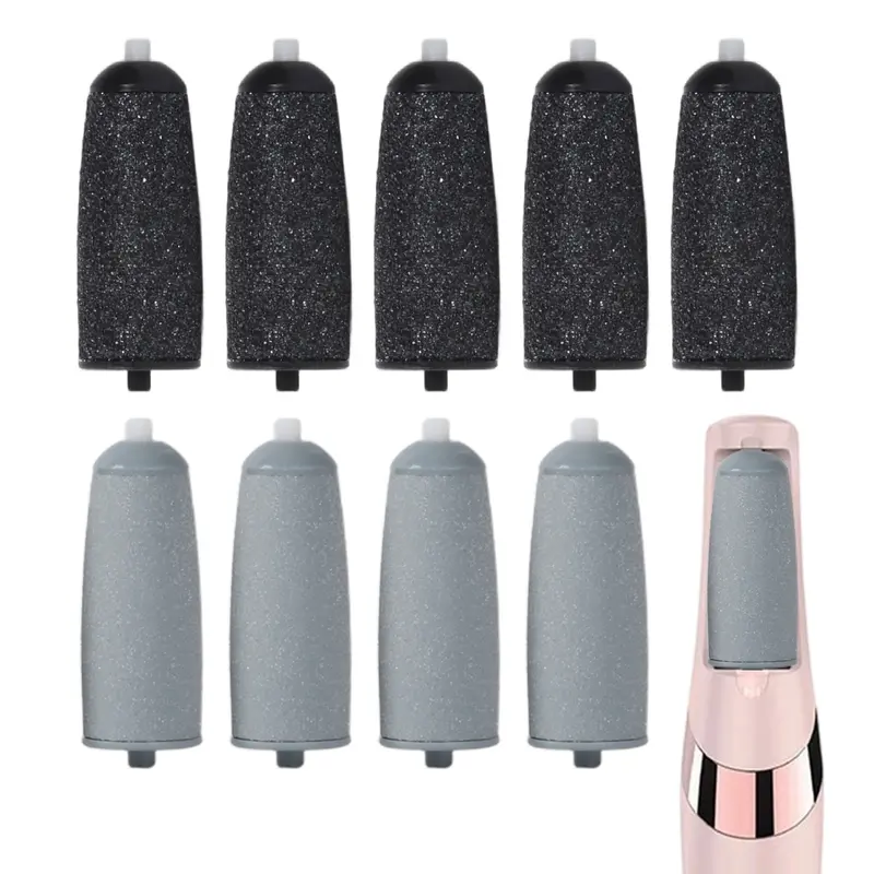 9Pcs Ultra-Coarse Quartz Sand Foot Grinder Replacement Heads,Flawless Pedi (Excluding machines) Iong 2.34inch - Effective Callus Remover and Pedicure Tool Accessories - Plastic Material, summerwins women