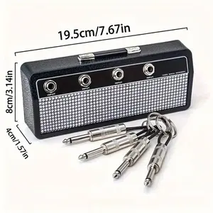 Keychain Set with Four Keyhole Keys and Wall Mounting Kit Quick Easy Installation Convenient Pendant