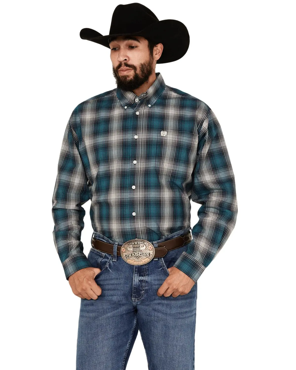 Cinch Men's Men'S Plaid Print Long Sleeve Button-Down Western Shirt - Mtw1105775