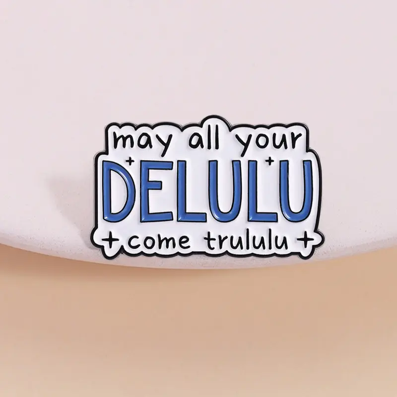 Dream Come True Enamel Pin Badge, Lapel Pin, Fashion Accessory, Cute Sarcasm Design May All Your Delulu Come Trululu, Backpack Pendant Gift for Fans, Charm, Emblem Logo Badge, Alloy Brooch Pin, Enamel Lapel Pins