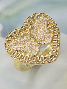 Elegant Butterfly Zircon Ring for Women, Perfect Gift for Parties Anniversaries Birthdays Christmas Valentine's Day