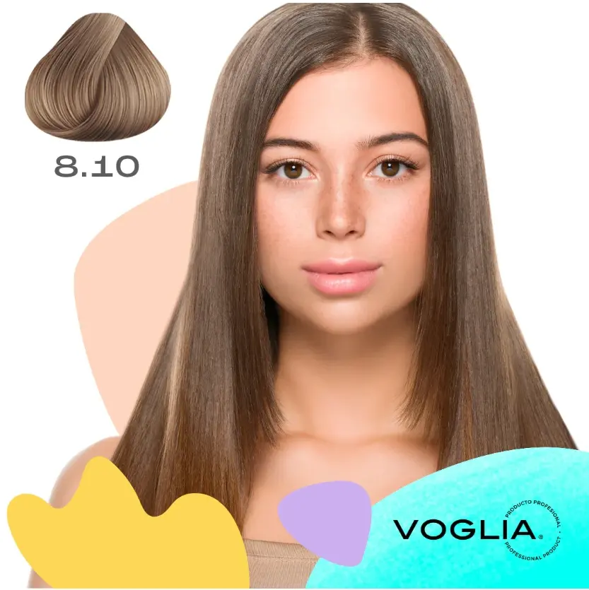 Voglia Hair Color 8.10 Light Ash Blonde Hair Dye