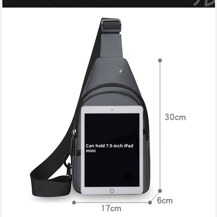 Waterproof Sling Bag for Men, Multi-Color Chest Crossbody Backpack - Lightweight Chest Bag with Headphone Port, Removable Buckle Side Pocket, Adjustable Strap for Travel, Daily Outings, Gym & Outdoor Activities