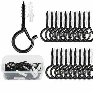 Durable Ceiling Hooks for Indoor & Outdoor Use, Screw Hooks for Plant Hanging & Party Decorations, Safe Wall Mounting Solutions, U Shaped Hook