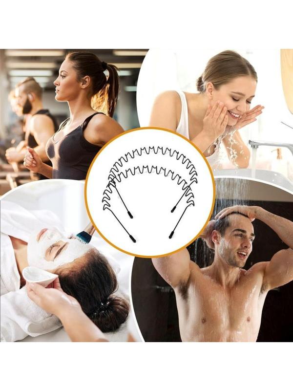 Metal Wave Hairbands, Unisex Sporty Design, Non-Slip Invisible Wear, Suitable for Daily Use & Outdoor Activities, Comfortable & Durable