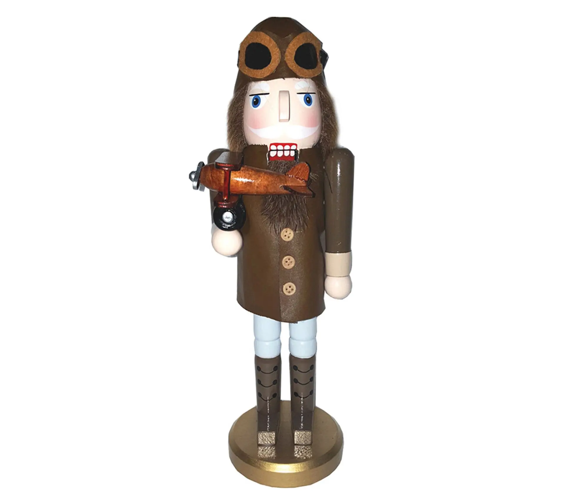 14" Aviator Nut Cracker By Santas Workshop